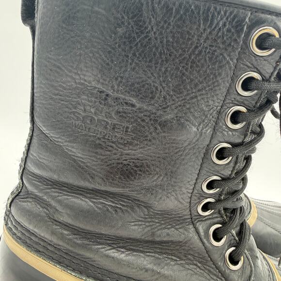 Sorel Men\'s Black Leather 1964 Premium T Snow Lace Up Boots Size 8 main image 5